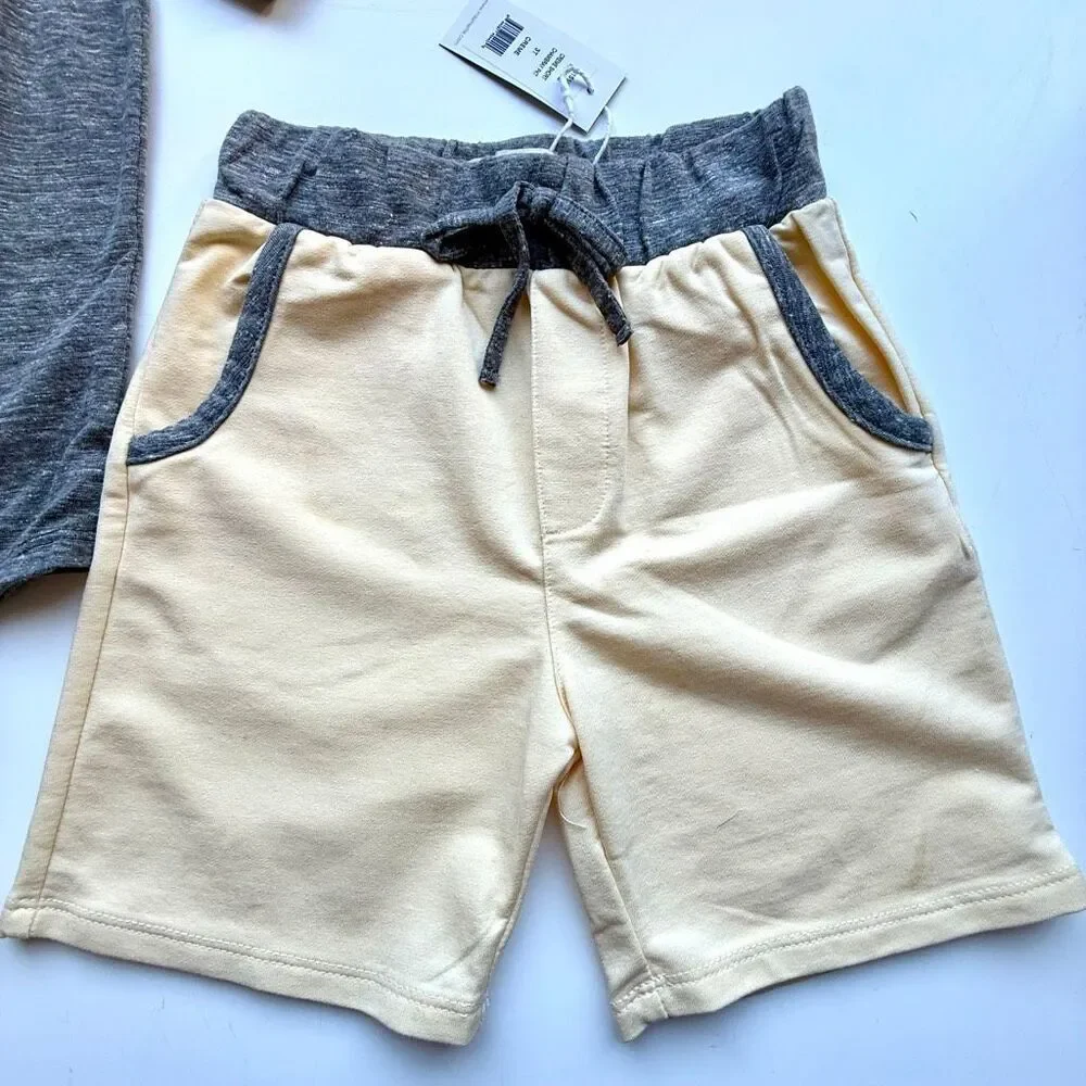 NWT Miki Miette boys' short-sleeved gray “Earth Day